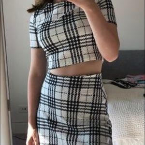 AQUA Plaid Skirt Set